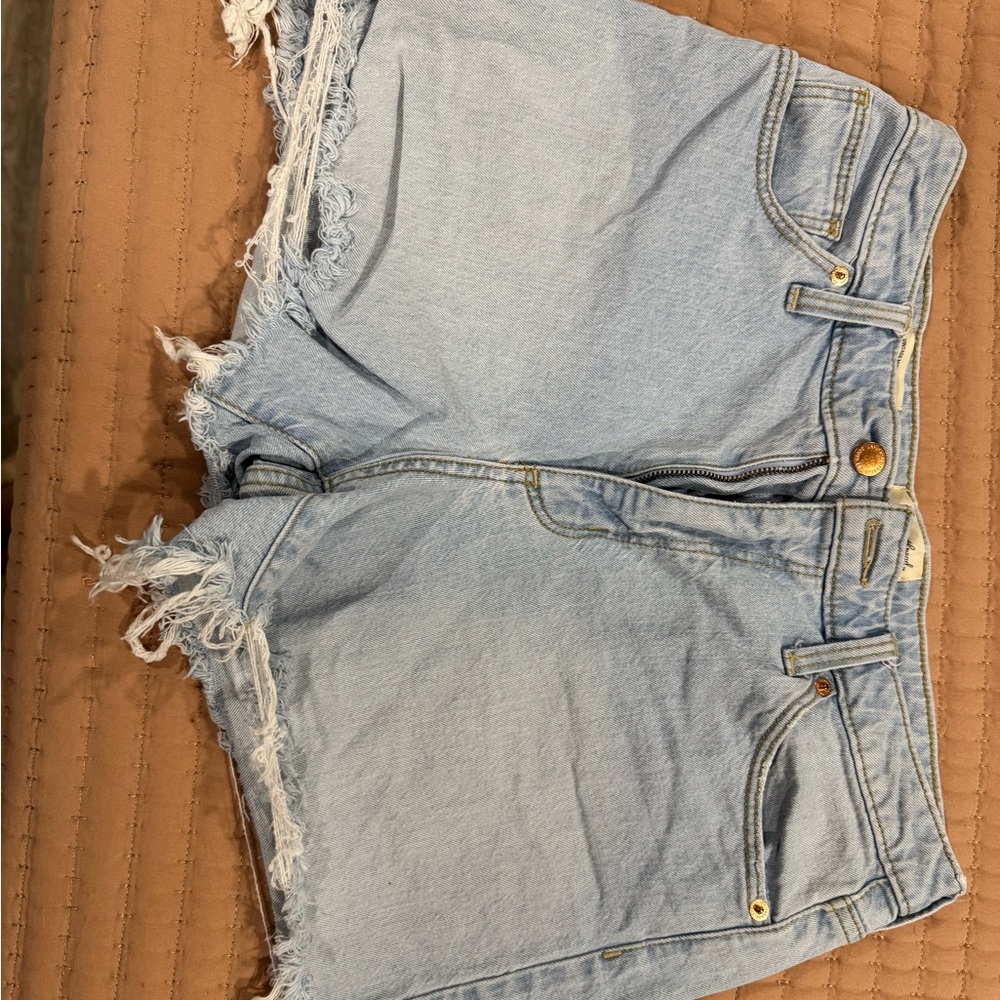 Universal Thread Light Blue Distressed Denim Shorts